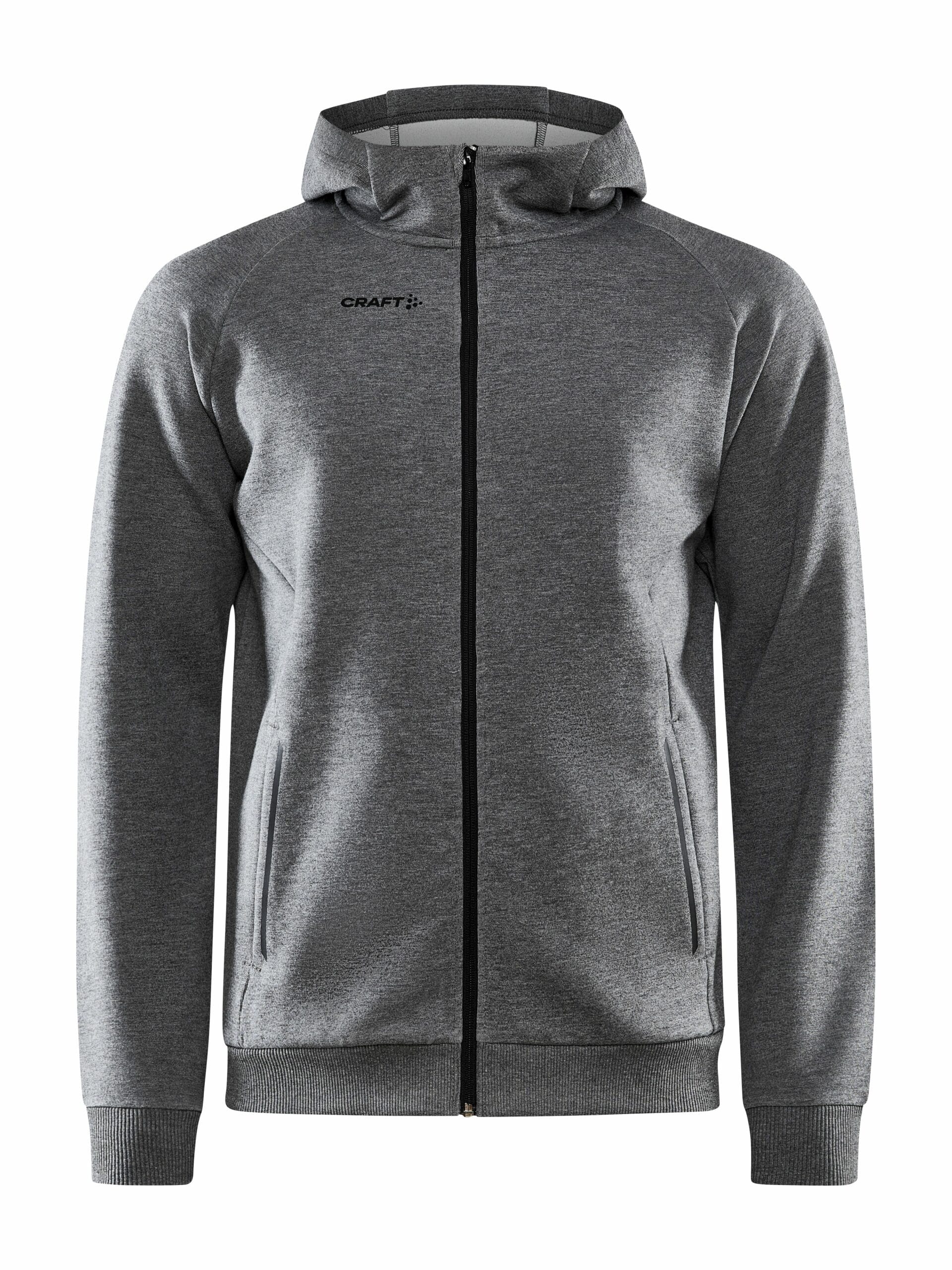 Craft Core Soul Full Zip Hood Maend Dk Grey Melange