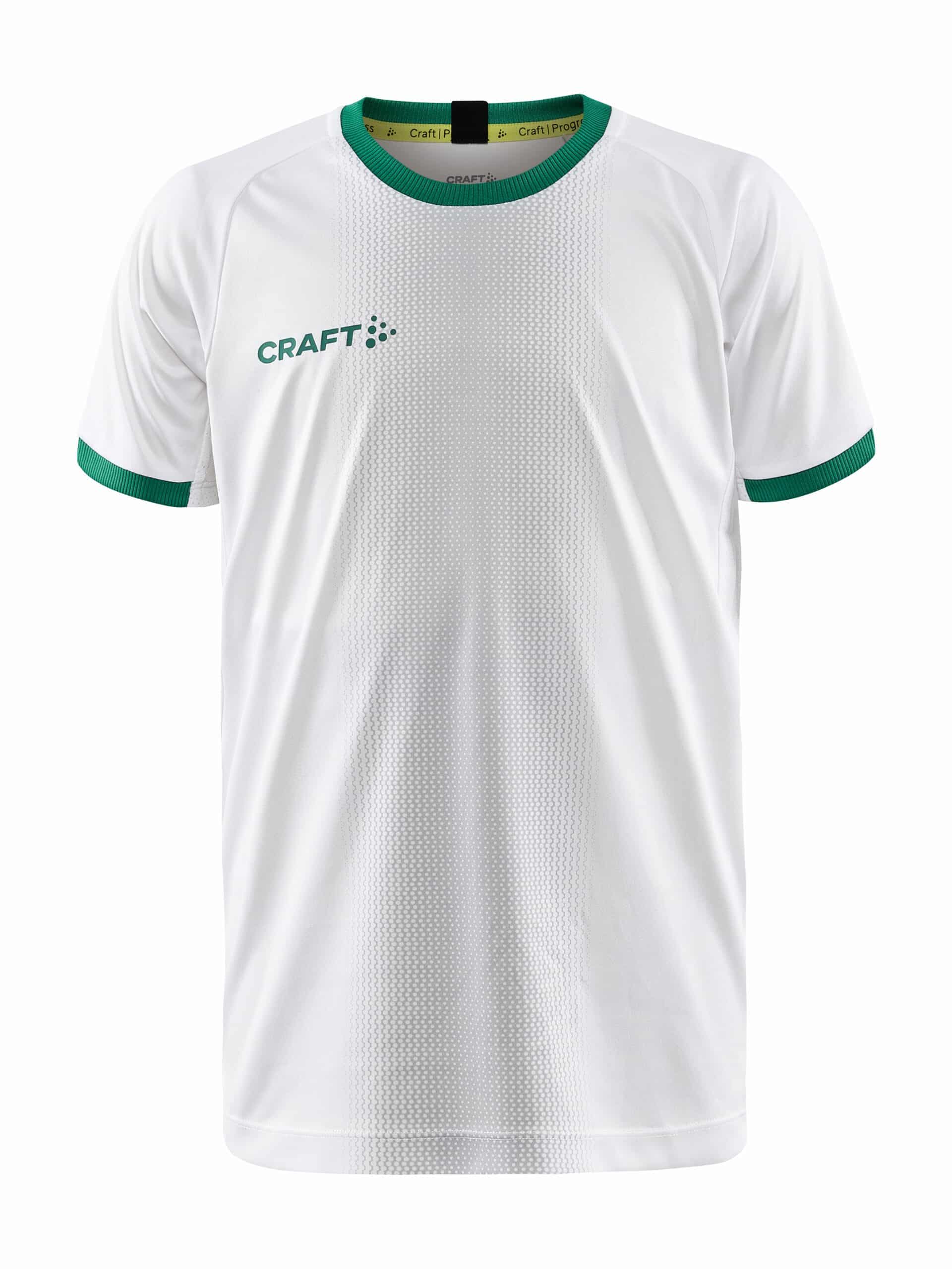 Craft Progress Graphic Jersey Jr White Team Green 146 152