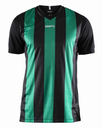 Craft Progress Jersey Stripe Maend Black Team Green