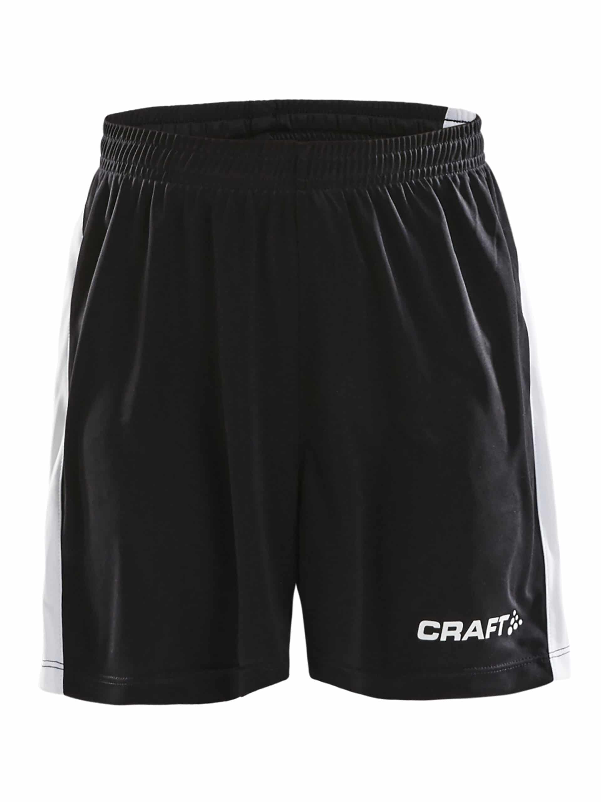 Craft Progress Longer Shorts Contrast Jr Black White 122 128