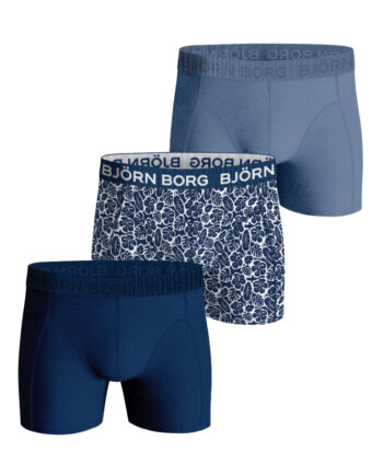 Björn Borg Cotton Stretch Boxershorts   -pak  Blå Navy Print
