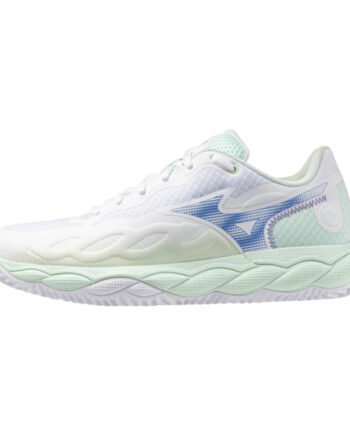 Mizuno Wave Enforce Court Cc Women  White Frontier Blue Bay  40