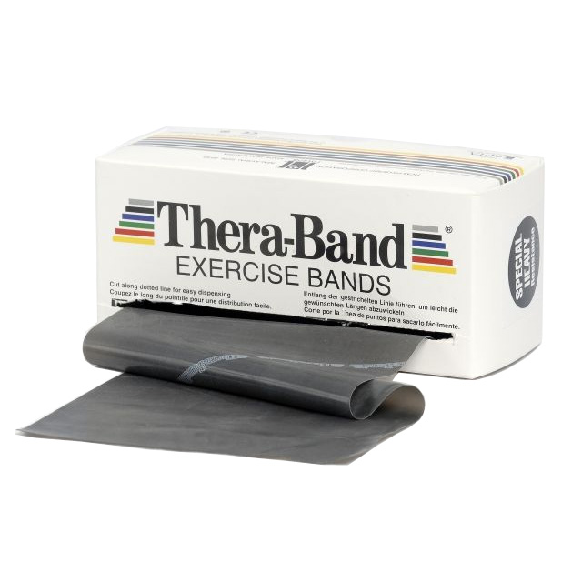 Thera-band Træningselastik Bånd Level   Speciel Hård Sort 45 5m