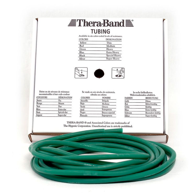Thera-band Tubing Level   Hård Træningselastik Grøn 30 5m