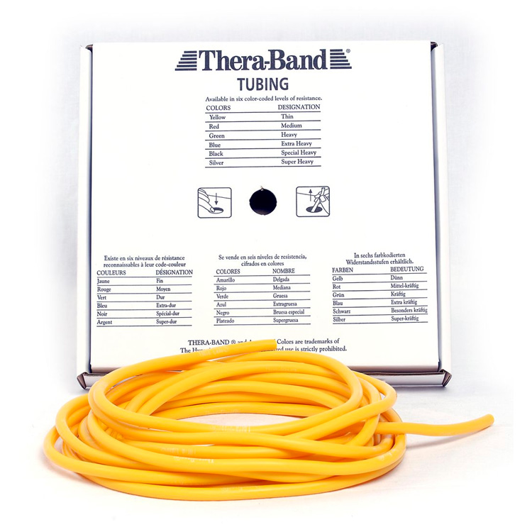 Thera-band Tubing Level   Let Træningselastik Gul   5m