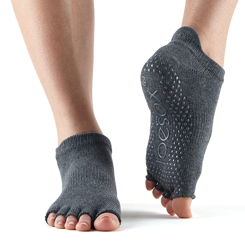 Toesox Halftoe Lowrise Grip Koksgrå