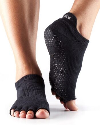 Toesox Halftoe Lowrise Grip  Sort
