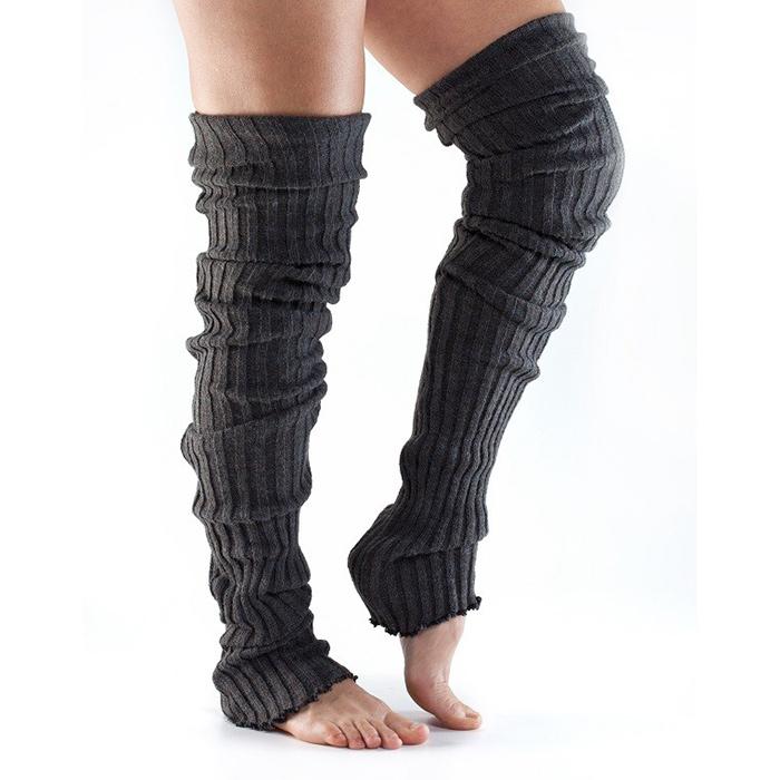 Toesox Legwarmers Thigh High Mørkgrå