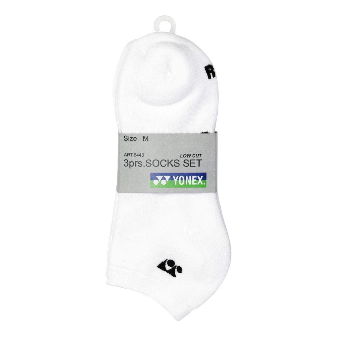 Yonex Low Cut Socks 8443  -pack White