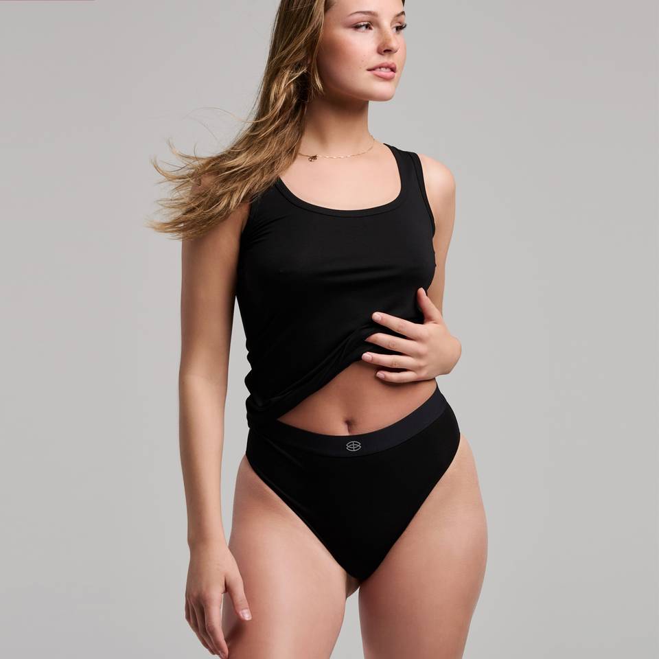Bambusa High-waist Trusser Sort Pak