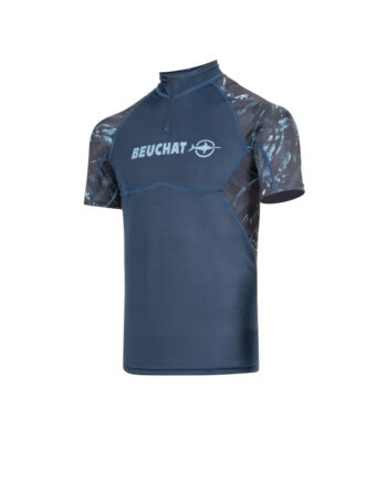 Beuchat Atoll Seaweed Kortærmet Rashguard Herre   Mm Blå