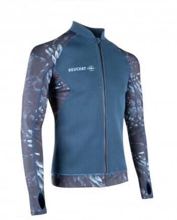 Beuchat Atoll Zipped Jacket Seaweed Herre   Mm Blå