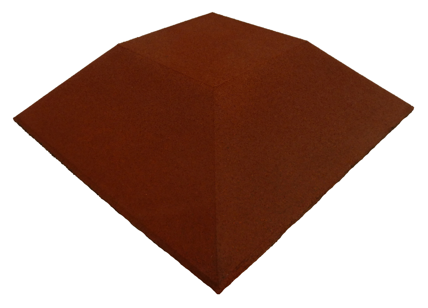 Ergofloor Ergoplay Impact Gummifliser   Faldunderlag Hjørne 500x500x90 Mm Rød