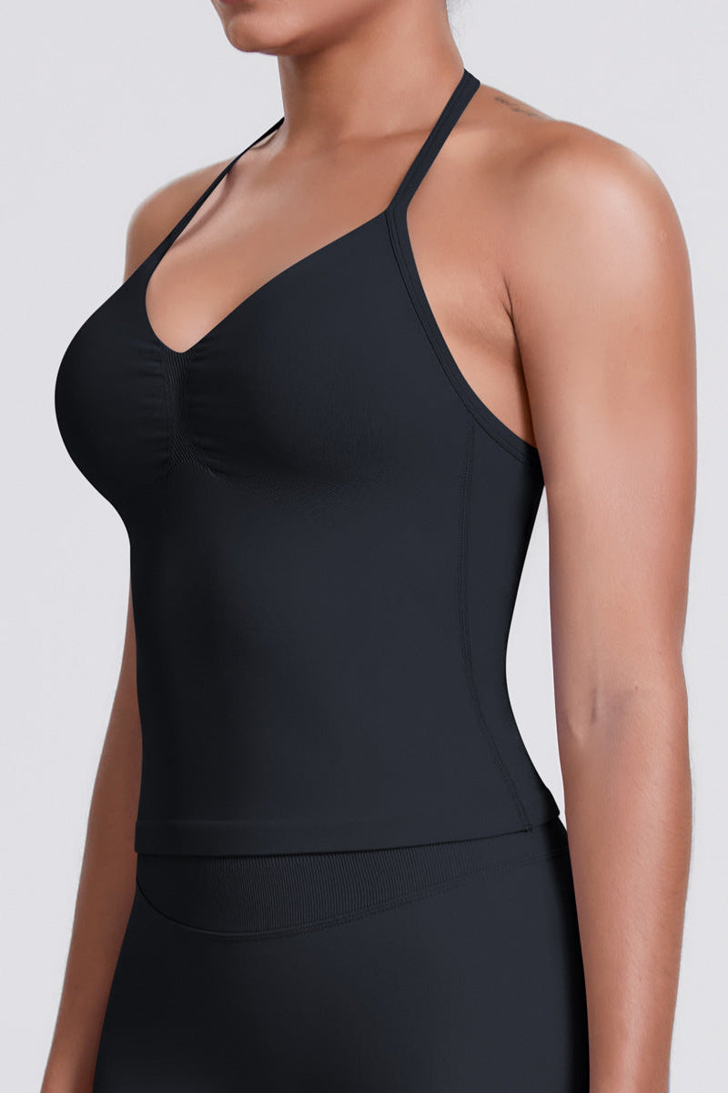 Flextone Halter Sports Top Black Small Black