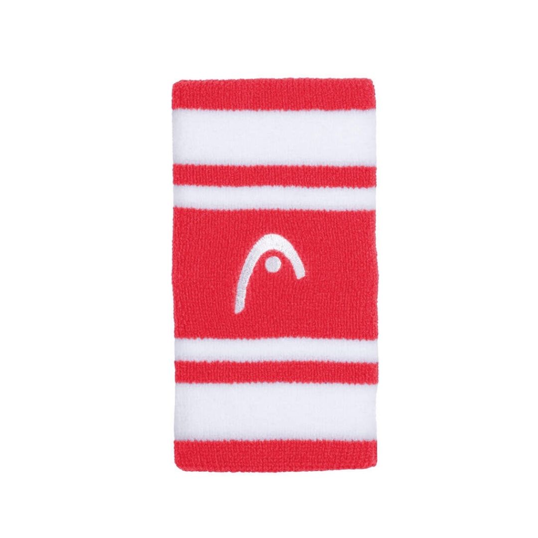 Head Wristband Striped Quot Red White
