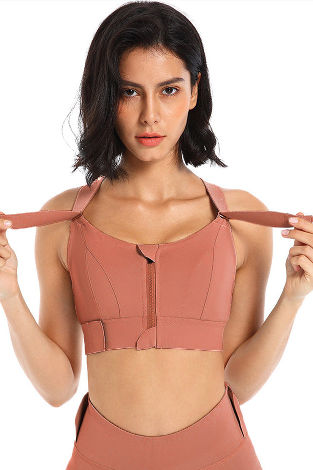 High Support Sports Bh Med Lynlås Indianred Small Indianred