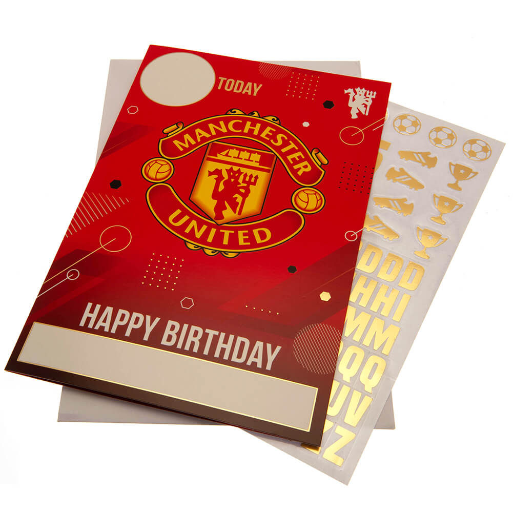 Manchester United Fødselsdagskort    Klistermærker