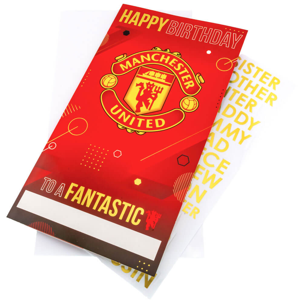 Manchester United Personligt Fødselsdagskort