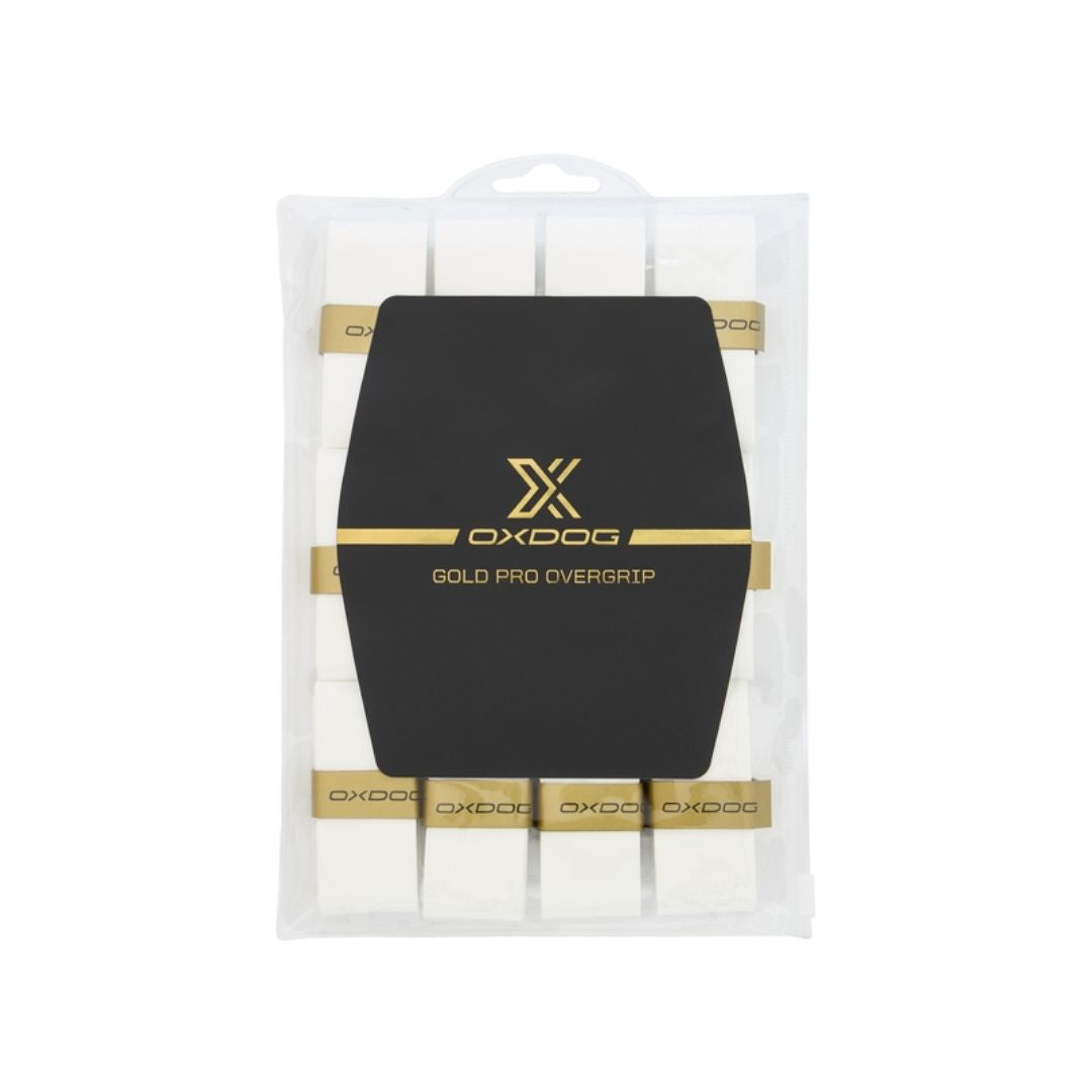 Oxdog Gold Pro Overgrips 12-pak White