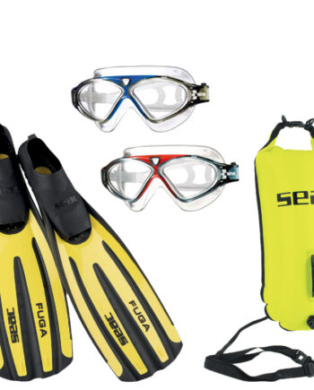Pakketilbud Seac Vision Hd  Fuga Finner  Safedry Bøje  Gul