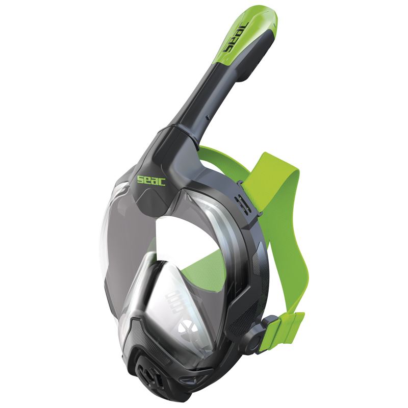 Seac Fullface Maske Libera Sort Grøn Lime