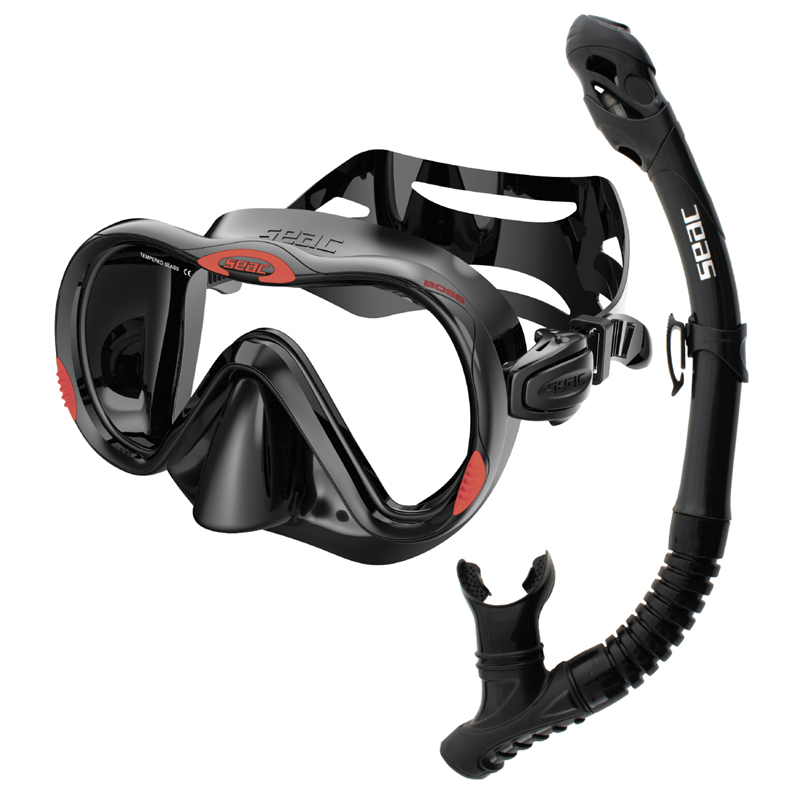 Seac Snorkelsæt Boss Reverse Dry Sort