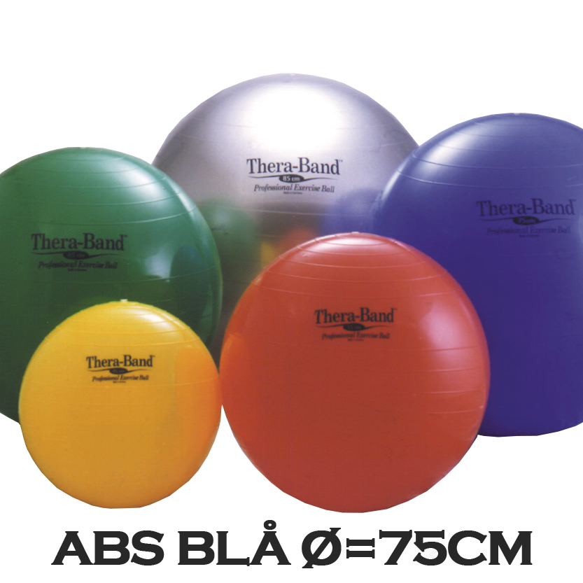 Thera-band Terapibold   Træningsbold 75cm Blå  Inkl  Abs