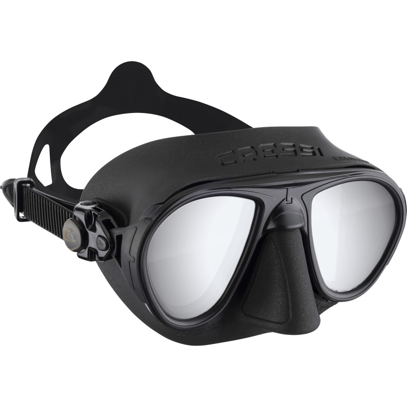 Cressi Calibro Dykkermaske Sort Sort Sølv Mirrored Lens