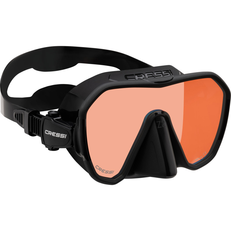 Cressi Z2 Dykkermaske Sort Blå Orange Glas