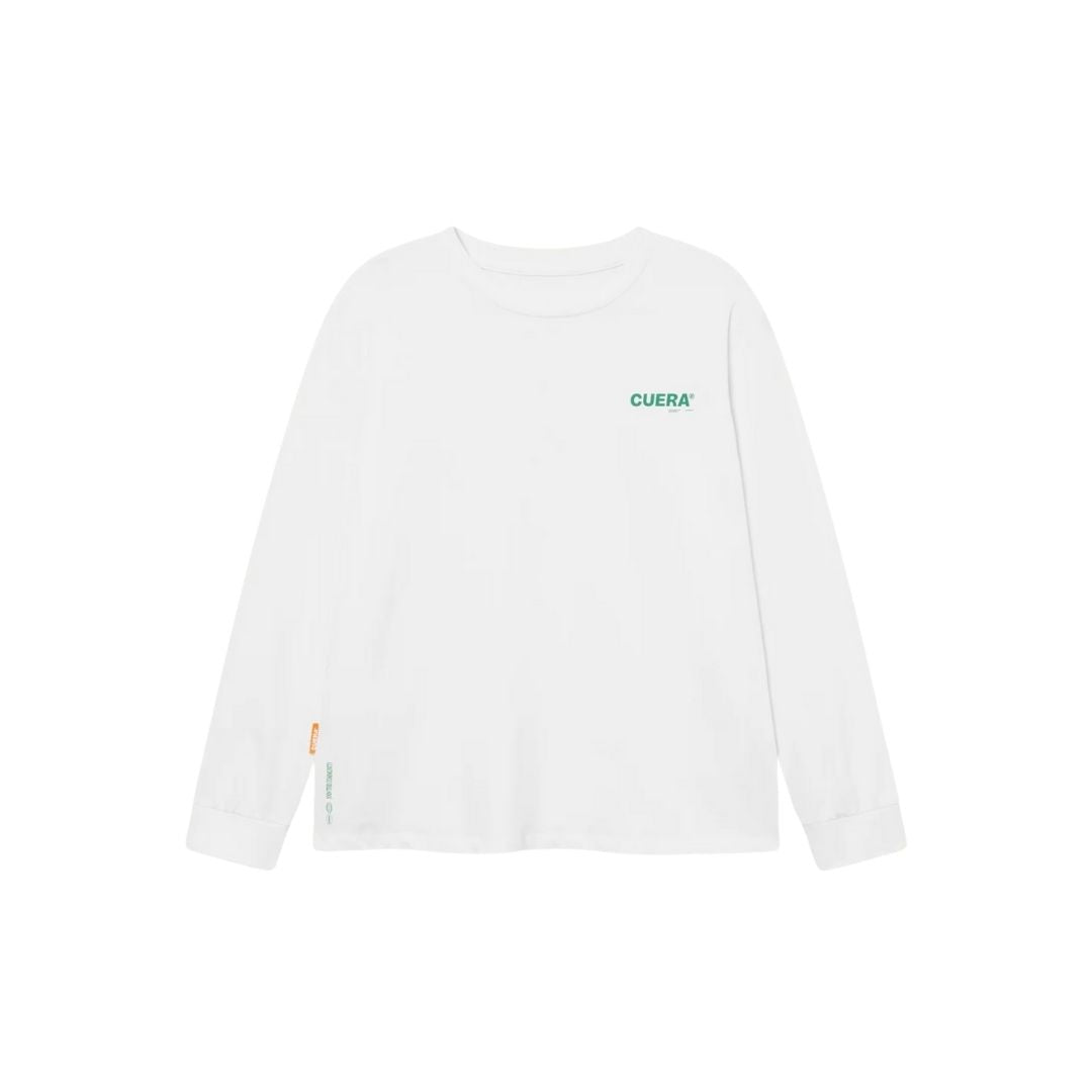 Cuera Offcourt Logo Long Sleeve Tee White Green