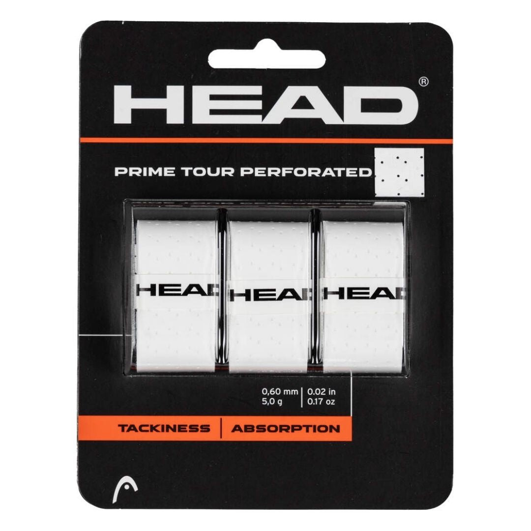 Head Prime Tour Perforated Overgrip Stk White