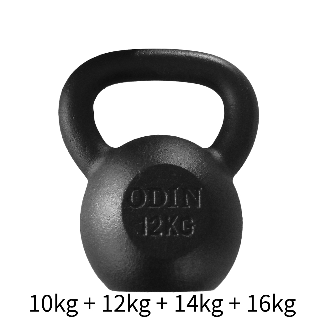 Odin Kettlebell Støbejern Pakketilbud  10  12  14  16kg