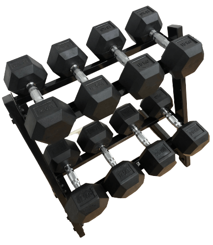 Odin 130kg Hex Set Pakketilbud    Sæt Håndvægte   Rack