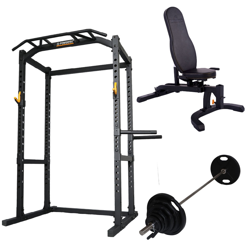 Powertec Power Rack 125 Kg 50 Mm Vægtsæt Sort