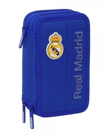 Real Madrid Filled Pencil Case 37 Elements Blue-one-size