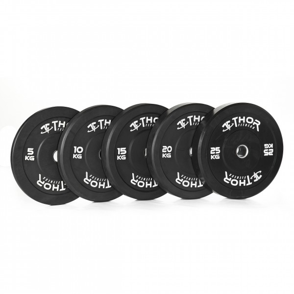 Thor Fitness Sorte Bumper Vægtskiver 20kg   50mm    Stk
