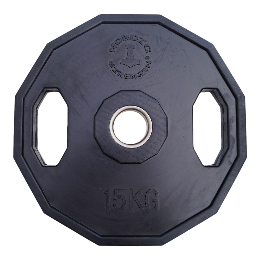Vægtskive 15 Kg 50 Mm 12 Kantet Sort